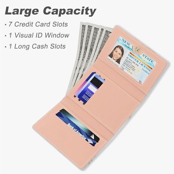 *30off3* NWT. RENT Credit Card Slim Wallet with 7 Card Slots & ID Window. - Picture 4 of 6